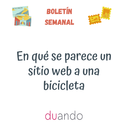 En qué se parece un sitio web a una bicicleta